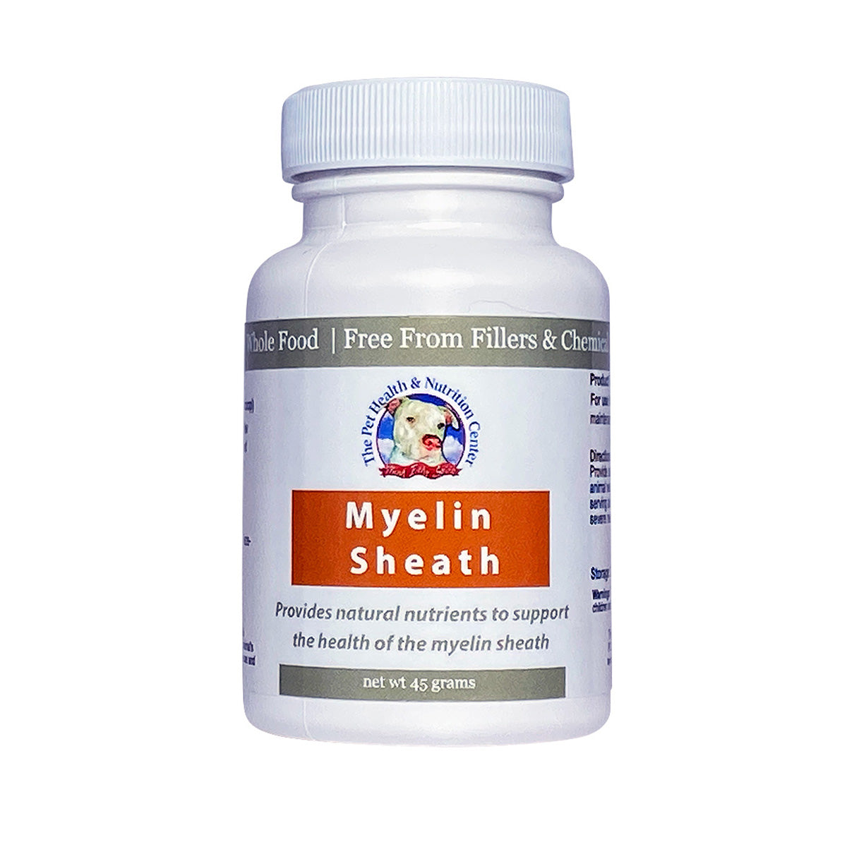 What ingredients are in this myelin supplement for dogs and cats?