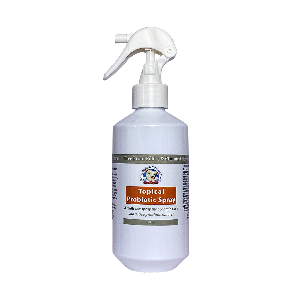 Can the topical probiotic spray be used on the leather of the dog’s nose?