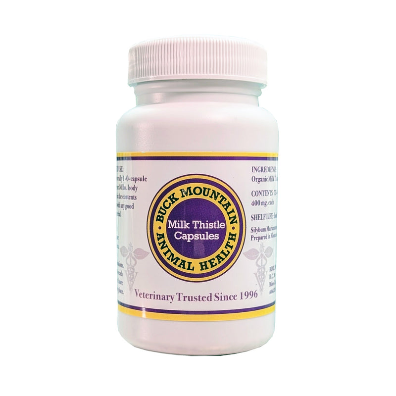Buck Mountain Milk Thistle Capsules for Dogs and Cats